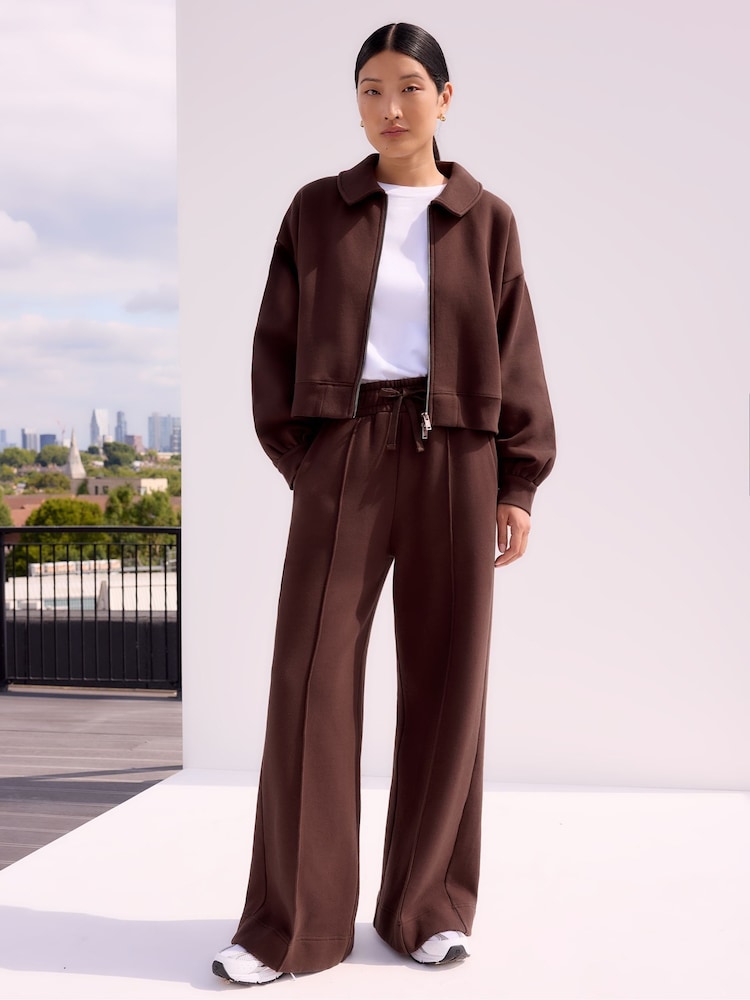 Ro&Zo Brown Petite Wide Leg Sweatpants - Image 1 of 3