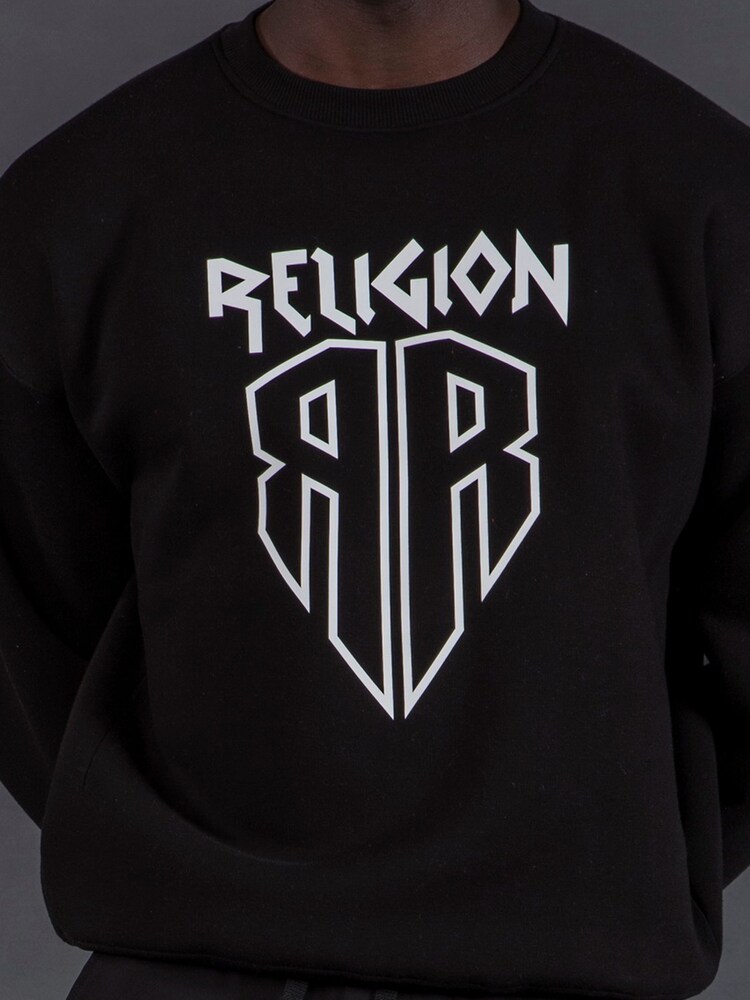 Religion Black Skull Antarsia Knit Jumper - Image 4 of 4