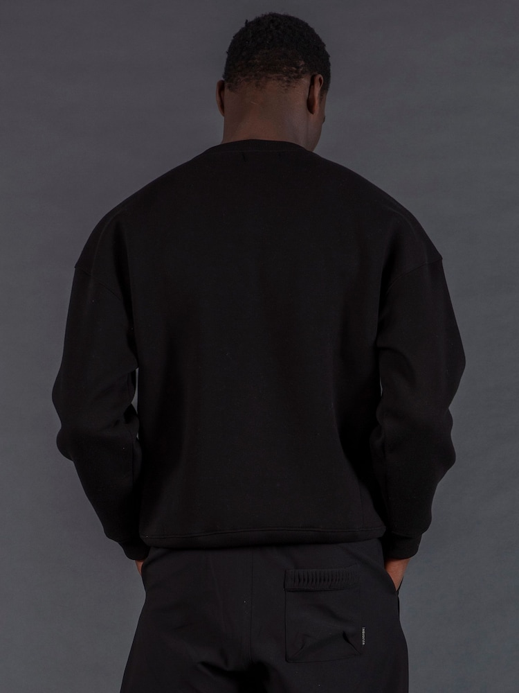 Religion Black Shield Crew Sweater - Image 2 of 4 Religion Black Shield Crew Sweater - Image 2 of 4