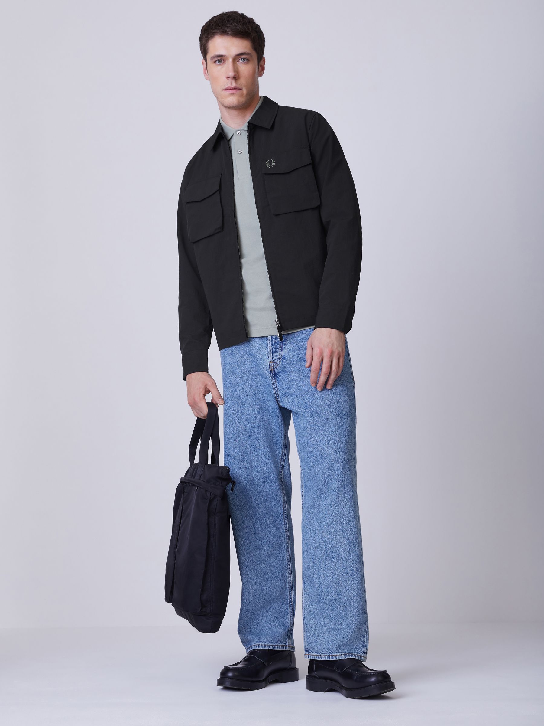Buy Fred Perry Black Ripstop Pocket Overshirt from Next USA