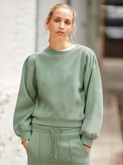 Ro&Zo Green Button Front Sweatshirt - Image 1 of 4
