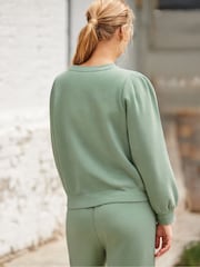 Ro&Zo Green Button Front Sweatshirt - Image 4 of 4