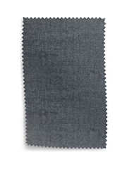 Plush Chenille Slate Blue Ashton Upholstered Storage Stool - Image 7 of 9