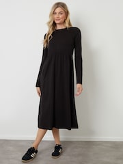 Threadbare Animal 2 Pack Long Sleeve Jersey Midi Dress - Image 2 of 7