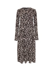 Threadbare Animal 2 Pack Long Sleeve Jersey Midi Dress - Image 6 of 7
