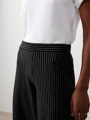 Mint Velvet Black Pinstripe Wide Trousers - Image 6 of 8