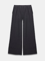 Mint Velvet Black Pinstripe Wide Trousers - Image 8 of 8