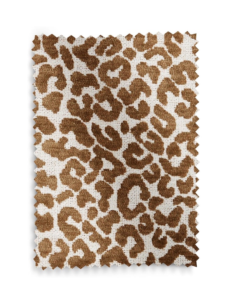 Linen Look Leopard Gold Hensley Wooden Accent Chair - Image 10 of 10
