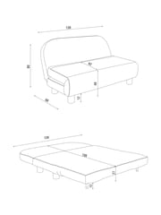 Soft Twill Rust Brown Palma Double Sofa Bed - Image 5 of 11