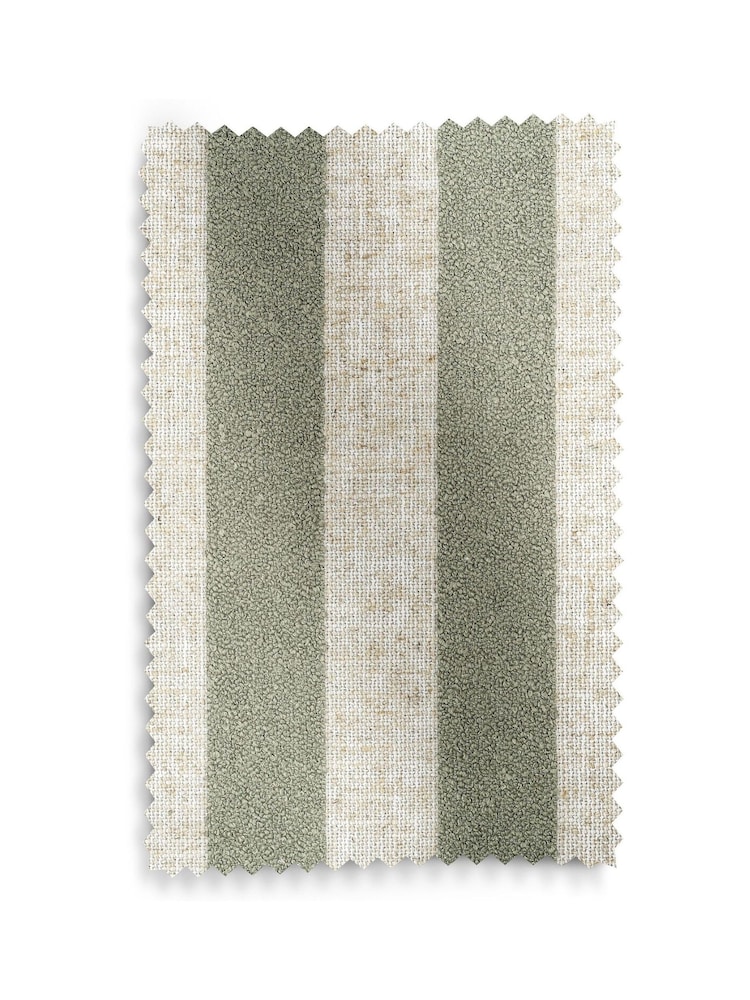 Woven Stripe Sage Green Stella Storage Round Stool - Image 7 of 7 Woven Stripe Sage Green Stella Storage Round Stool - Image 7 of 7