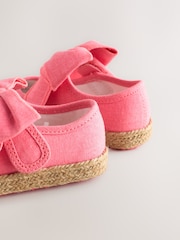 Fluoro Pink Bow Espadrille Shoes - Image 5 of 5