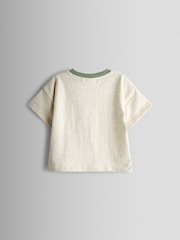 JoJo Maman Bébé Natural Safari Stamp Graphic T-Shirt - Image 2 of 3