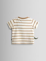 أخضر - طقم 2 قطعة من تيشِرت برسمة أبليك وشورت من JoJo Maman Bébé - صورة 4 من 10