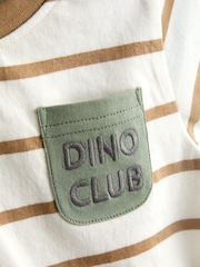 أخضر - طقم 2 قطعة من تيشِرت برسمة أبليك وشورت من JoJo Maman Bébé - صورة 7 من 10