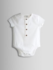 JoJo Maman Bébé Grandad Shirt & Shorts Set 2 Piece - 圖片 4，共 5