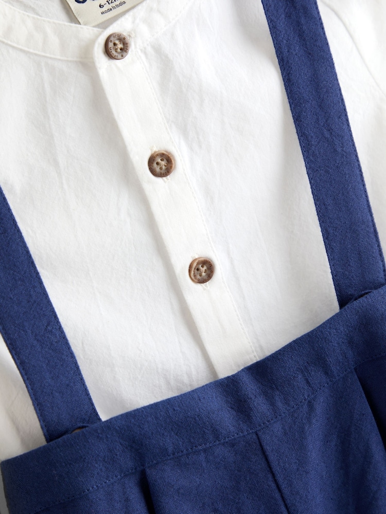 JoJo Maman Bébé Navy Blue Grandad Shirt & Shorts Set 2 Piece - Image 5 of 5 JoJo Maman Bébé Navy Blue Grandad Shirt & Shorts Set 2 Piece - Image 5 of 5