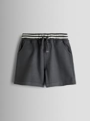 JoJo Maman Bébé Charcoal Grey Zebra 2-Piece Appliqué T-Shirt & Shorts Set - Image 4 of 7