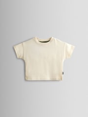 JoJo Maman Bébé Green 3-Piece Stripe Dungarees & T-Shirt Set with Hat - Image 4 of 8