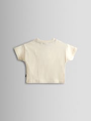 JoJo Maman Bébé Green 3-Piece Stripe Dungarees & T-Shirt Set with Hat - Image 5 of 8