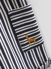 JoJo Maman Bébé Stripe Dungarees, T-Shirt & Hat 3-Piece Set - Imagen 8 de 8