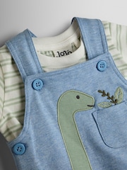 Jojo Maman Bébé Blue Dungarees Set - Image 8 of 8