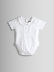 JoJo Maman Bébé Light Blue Classic Body & Stripe Shorts Set 2 Piece - Image 2 of 7