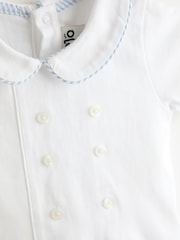 JoJo Maman Bébé Light Blue Classic Body & Stripe Shorts Set 2 Piece - Image 6 of 7