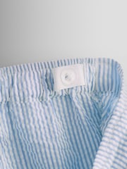 JoJo Maman Bébé Light Blue Classic Body & Stripe Shorts Set 2 Piece - Image 8 of 8