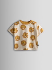 Cream & Orange Roarsome Lion - JoJo Maman Bébé 2-Pack Appliqué T-Shirts - Imagen 4 de 8