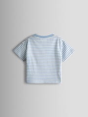 JoJo Maman Bébé Blue Capybara Character Appliqué T-Shirt - Image 2 of 3