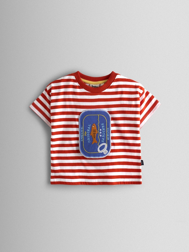JoJo Maman Bébé Red Interactive Appliqué T-Shirt - Image 1 of 4