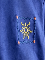 JoJo Maman Bébé Blue Seaside Stamp Graphic T-Shirt - Image 4 of 4