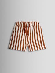 JoJo Maman Bébé Tan Brown Safari Printed T-Shirt & Shorts Set - Image 4 of 6