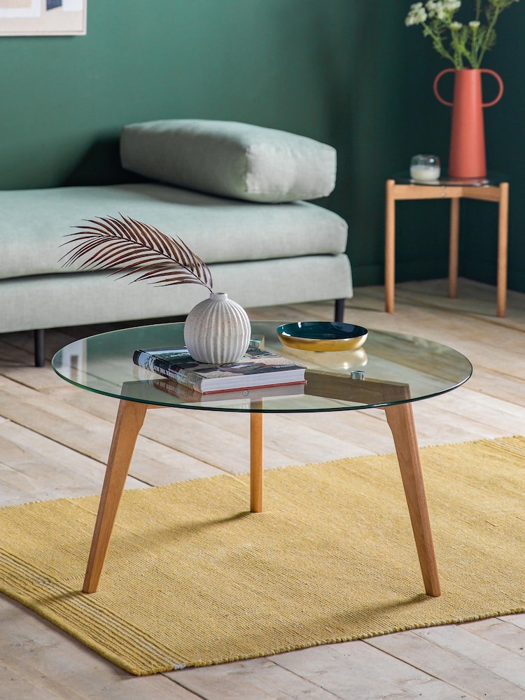Gallery Home Light Wood Raven Round Coffee Table - Image 1 of 4
