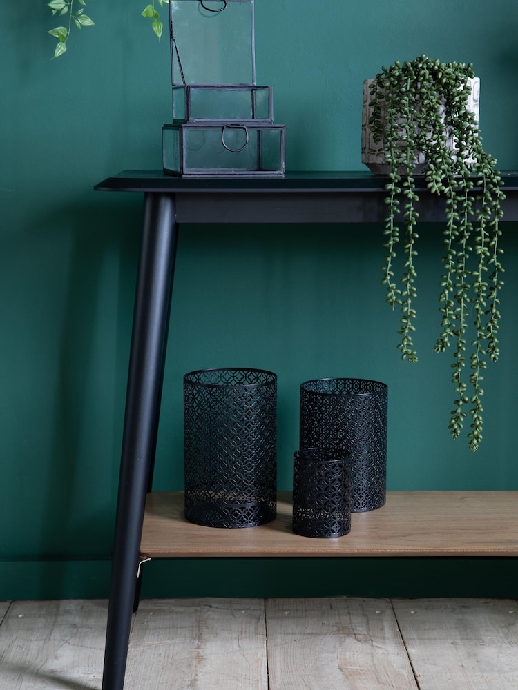 Gallery Home Black Uuda Console Table with Shelf - Image 1 of 5 Gallery Home Black Uuda Console Table with Shelf - Image 1 of 5