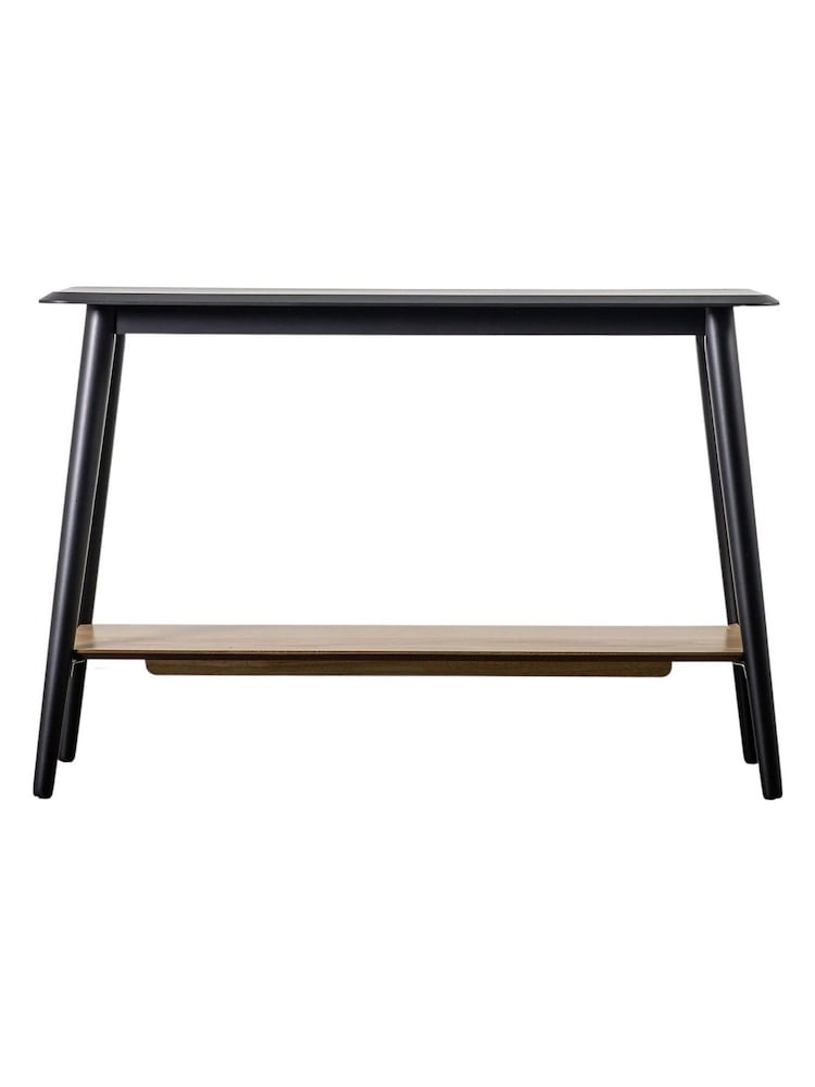 Gallery Home Black Uuda Console Table with Shelf - Image 5 of 5 Gallery Home Black Uuda Console Table with Shelf - Image 5 of 5