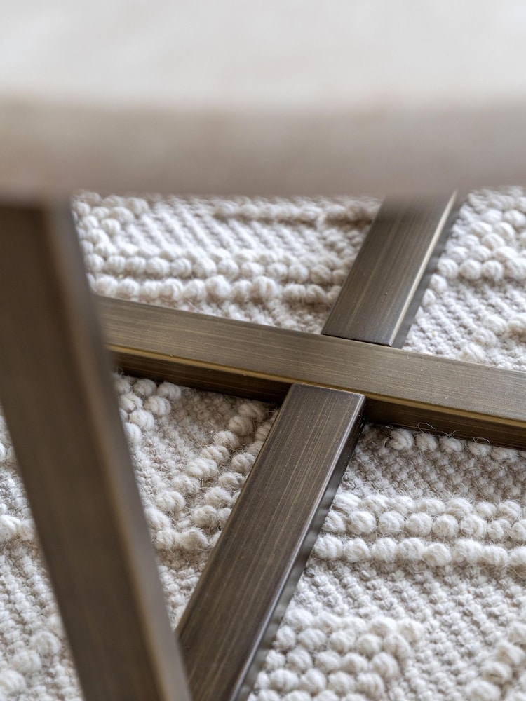 Gallery Home Natural Aero Round Coffee Table - Image 2 of 7 Gallery Home Natural Aero Round Coffee Table - Image 2 of 7