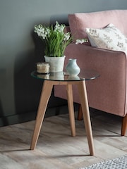 Gallery Home Light Wood Raven Round Side Table - Image 1 of 3