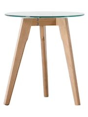 Gallery Home Light Wood Raven Round Side Table - Image 3 of 3