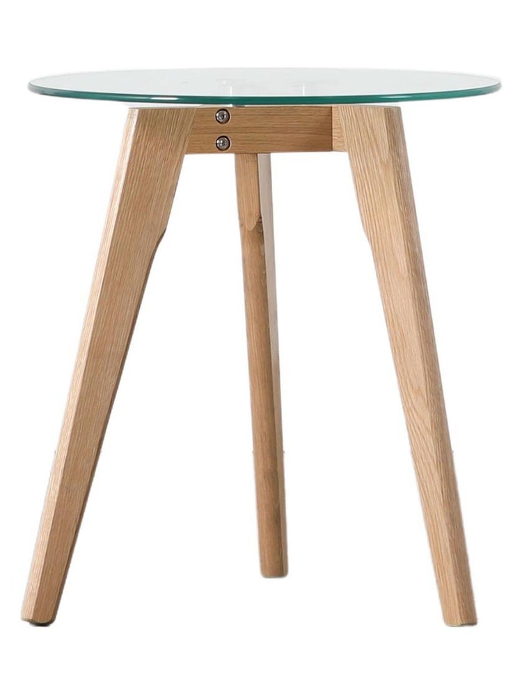 Gallery Home Light Wood Raven Round Side Table - Image 3 of 3 Gallery Home Light Wood Raven Round Side Table - Image 3 of 3