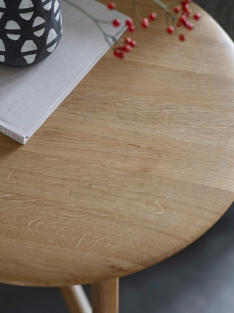 Gallery Home Light Wood Altitude Round Side Table - Image 2 of 7