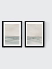 East End Prints Set of 2 Black Still Sea Wall Art Prints by Dan Hobday - Image 2 of 2