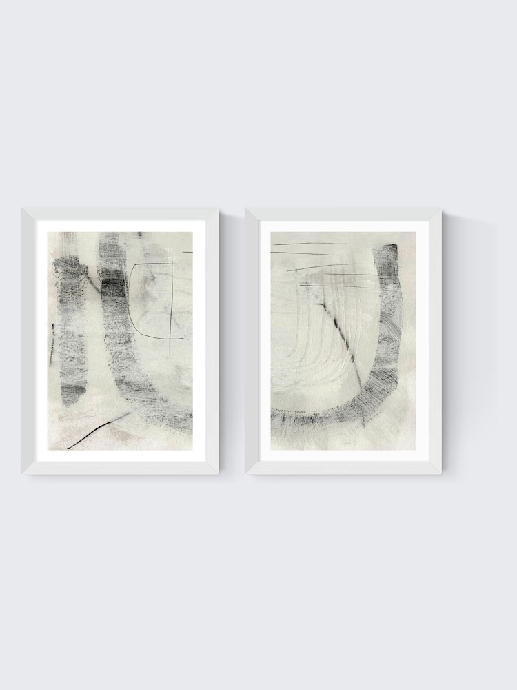 East End Prints Set of 2 White Real Wall Art Prints by Dan Hobday - Image 2 of 2 East End Prints Set of 2 White Real Wall Art Prints by Dan Hobday - Image 2 of 2