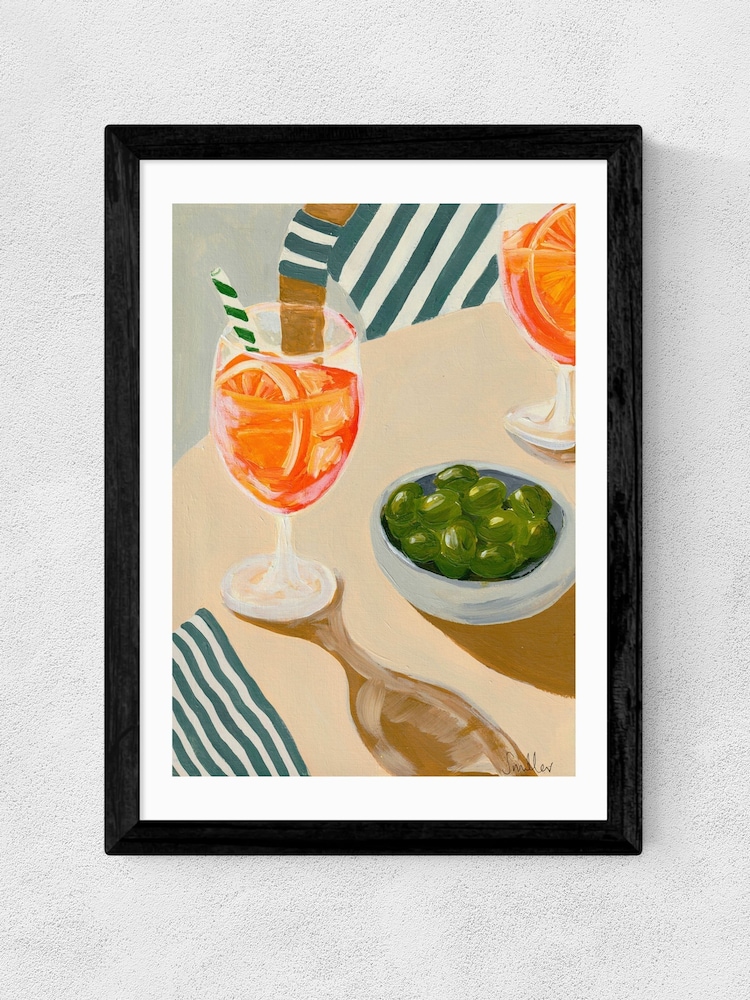 East End Prints Black Aperitif Wall Art Print by Susie Miller - Image 2 of 3