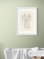 East End Prints White Vase Sketch Wall Art Print by 1x Gallery - Image 1 of 3