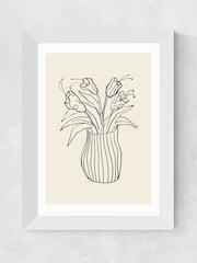 East End Prints White Vase Sketch Wall Art Print by 1x Gallery - Image 2 of 3