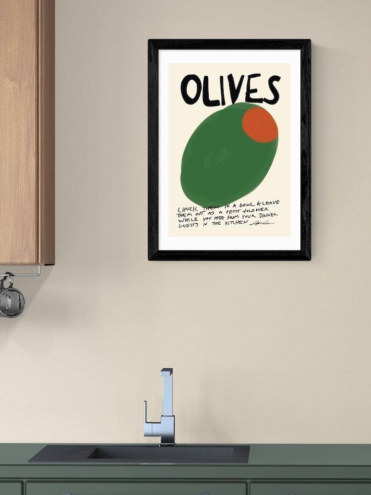 East End Prints Black Olives Wall Art Print by Stephie Cardona - Image 1 of 3 East End Prints Black Olives Wall Art Print by Stephie Cardona - Image 1 of 3