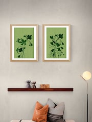 East End Prints Set of 2 Oak Terre Verte Wall Art Prints by Cartissi - Image 1 of 2