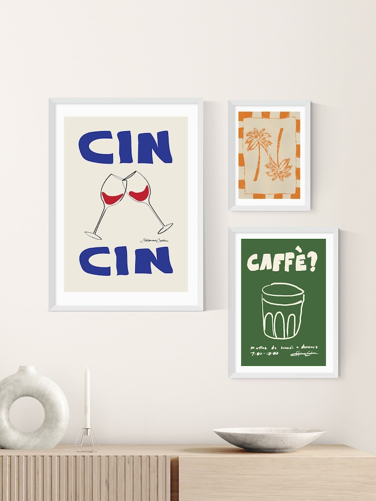 East End Prints White Cin Cin Wall Art Print by Stephie Cardona - Image 3 of 3 East End Prints White Cin Cin Wall Art Print by Stephie Cardona - Image 3 of 3