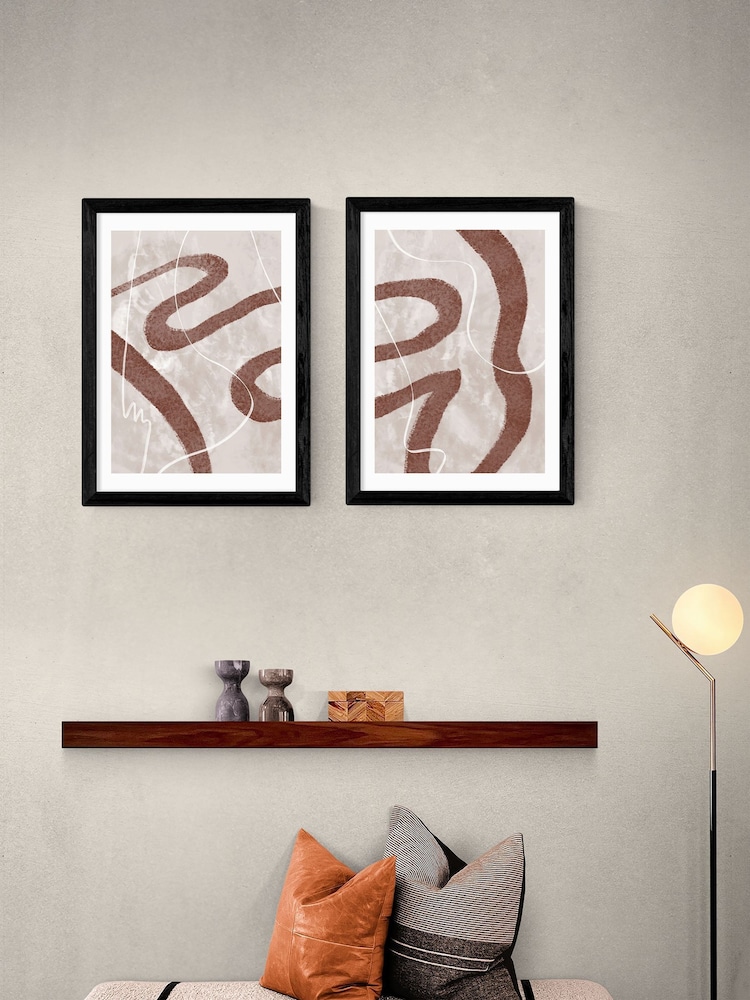 East End Prints Set of 2 Black Abstract Fuzz Wall Art Prints by 1x Gallery - Image 1 of 2 East End Prints Set of 2 Black Abstract Fuzz Wall Art Prints by 1x Gallery - Image 1 of 2